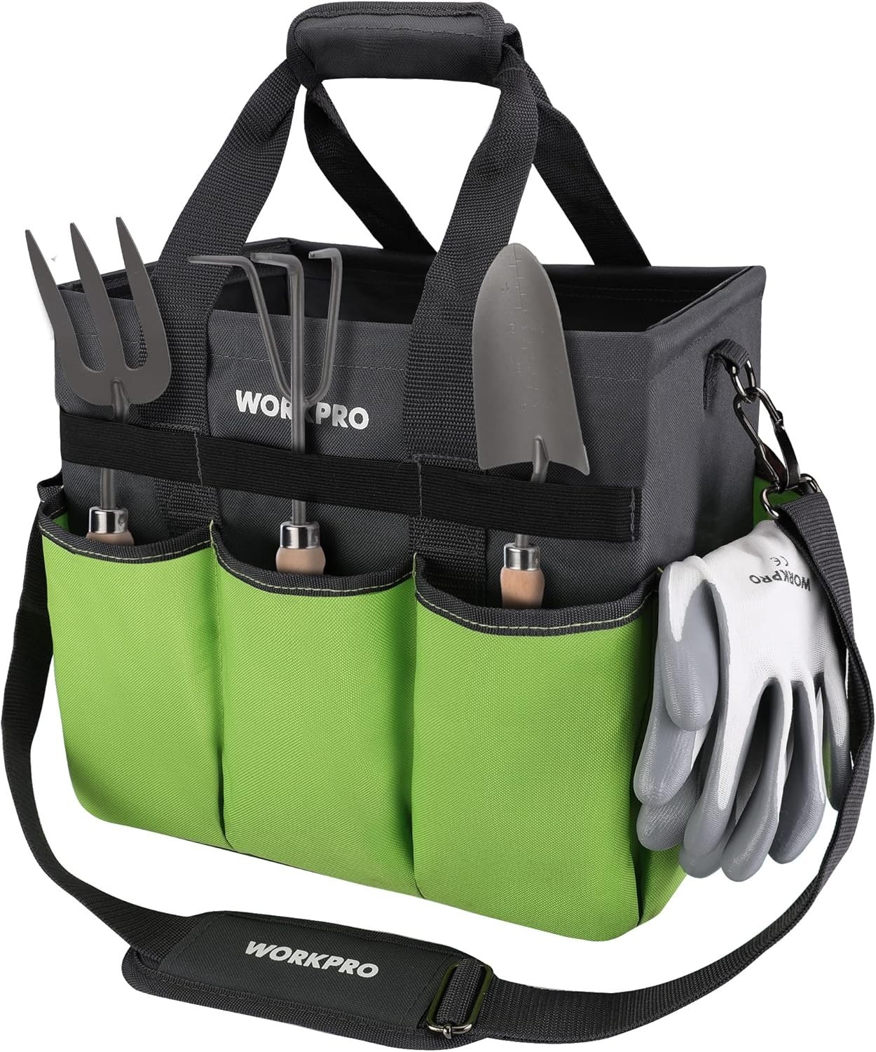 Garden Tool Bag Organizer, Heavy Duty Gardening Tote Bag with 10 Pockets and …