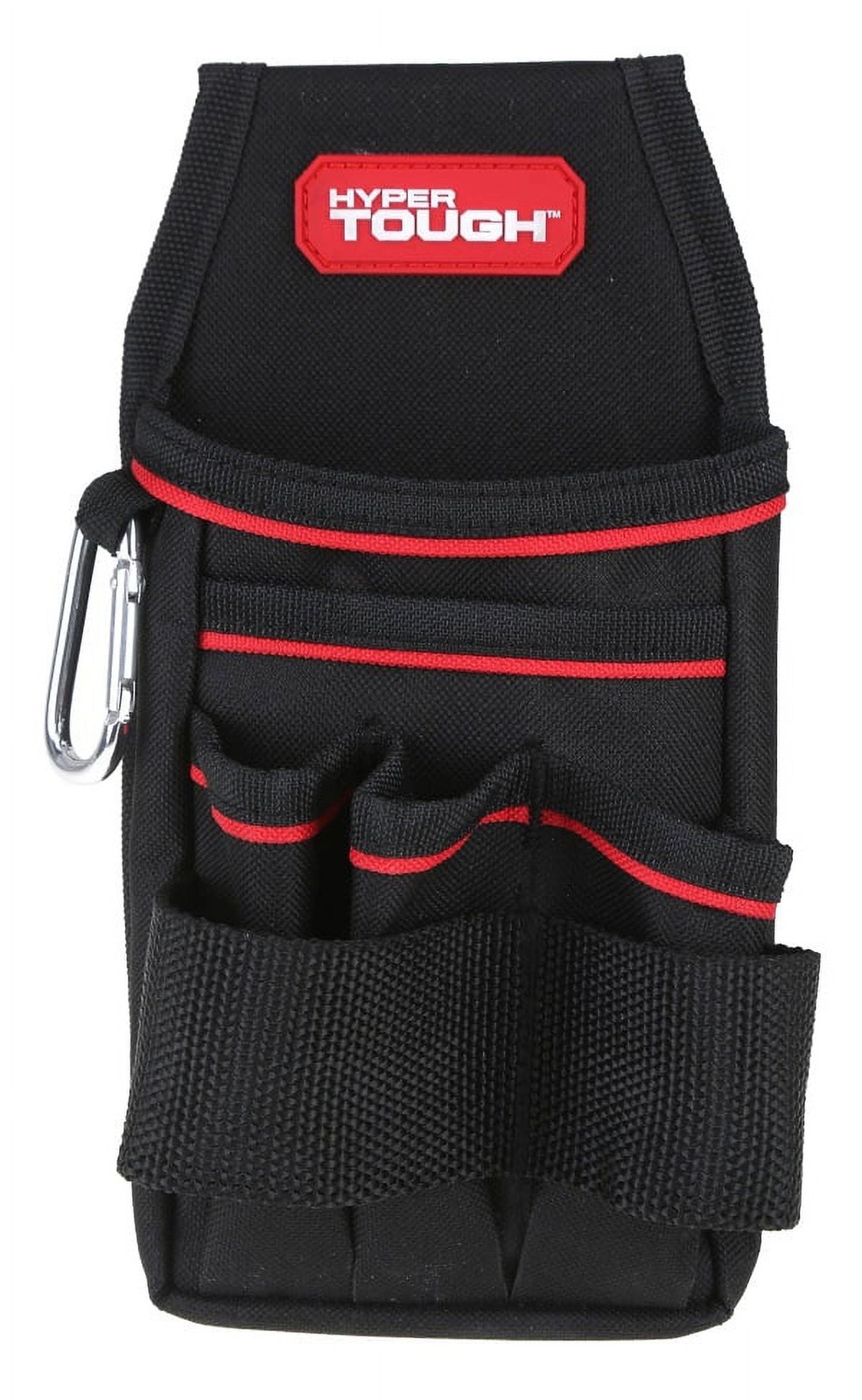 Heavy-Duty Tool Pouch Organizer with Multiple Pockets Black 600D Polyester