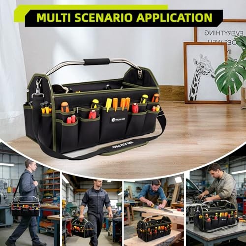 20in Foldable Open Top Tool Bags for Men – Heavy Duty – 20INCH