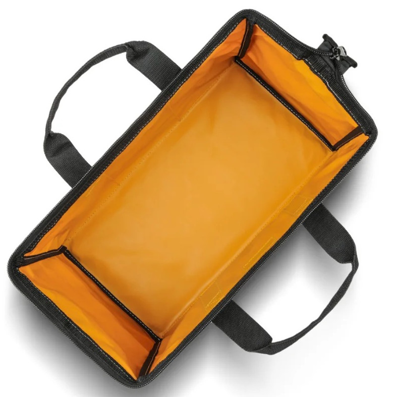 1pc Yellow Heavy Duty Tool Bag Wide Mouth Electrician Storage Tote – NEW