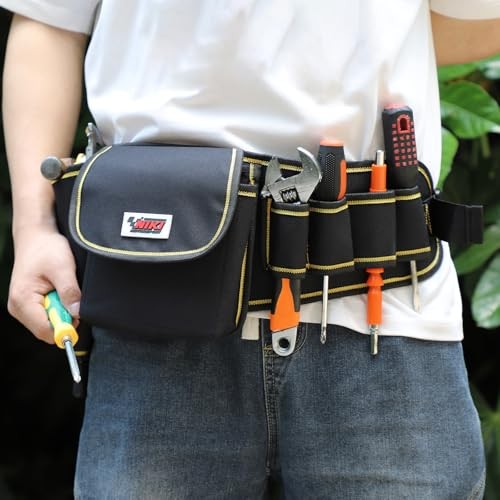 Tool Belt,600D Water-draining Oxford Cloth Tool Belts for 7 pocket