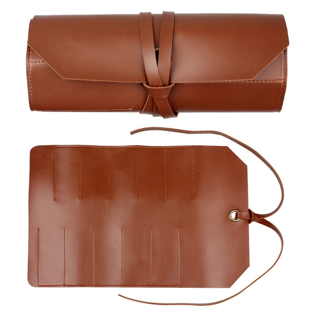 Classic Leather Tool Roll Bag for Compact and Organized Hardware Storage