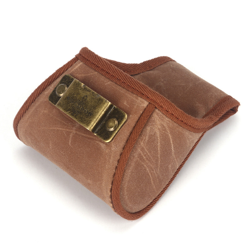 TOURBON Wax Canvas Tool Carry Belt Pouch Workshop NailScrews Tape Measure Holder