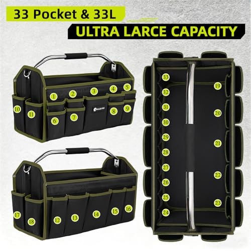 20in Foldable Open Top Tool Bags for Men – Heavy Duty – 20INCH