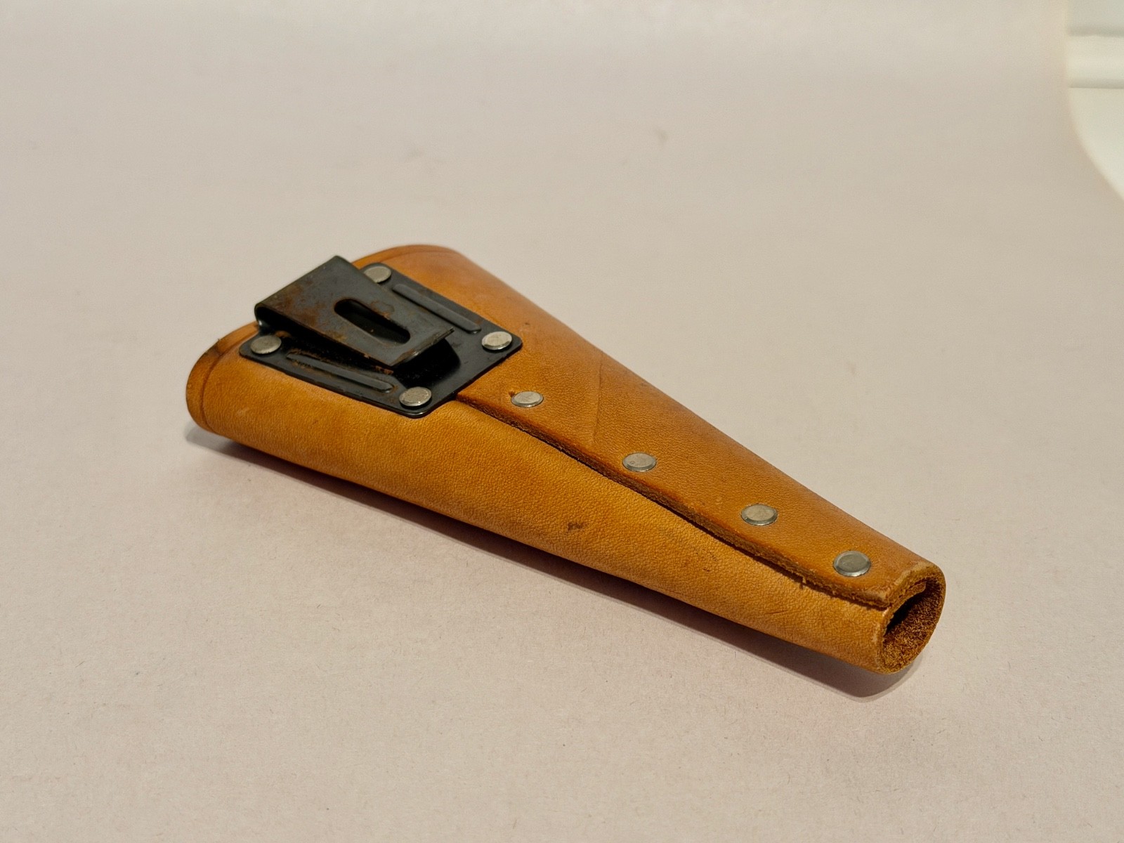 Vintage Felco Leather Pruner Holster Belt Sheath Tan Riveted