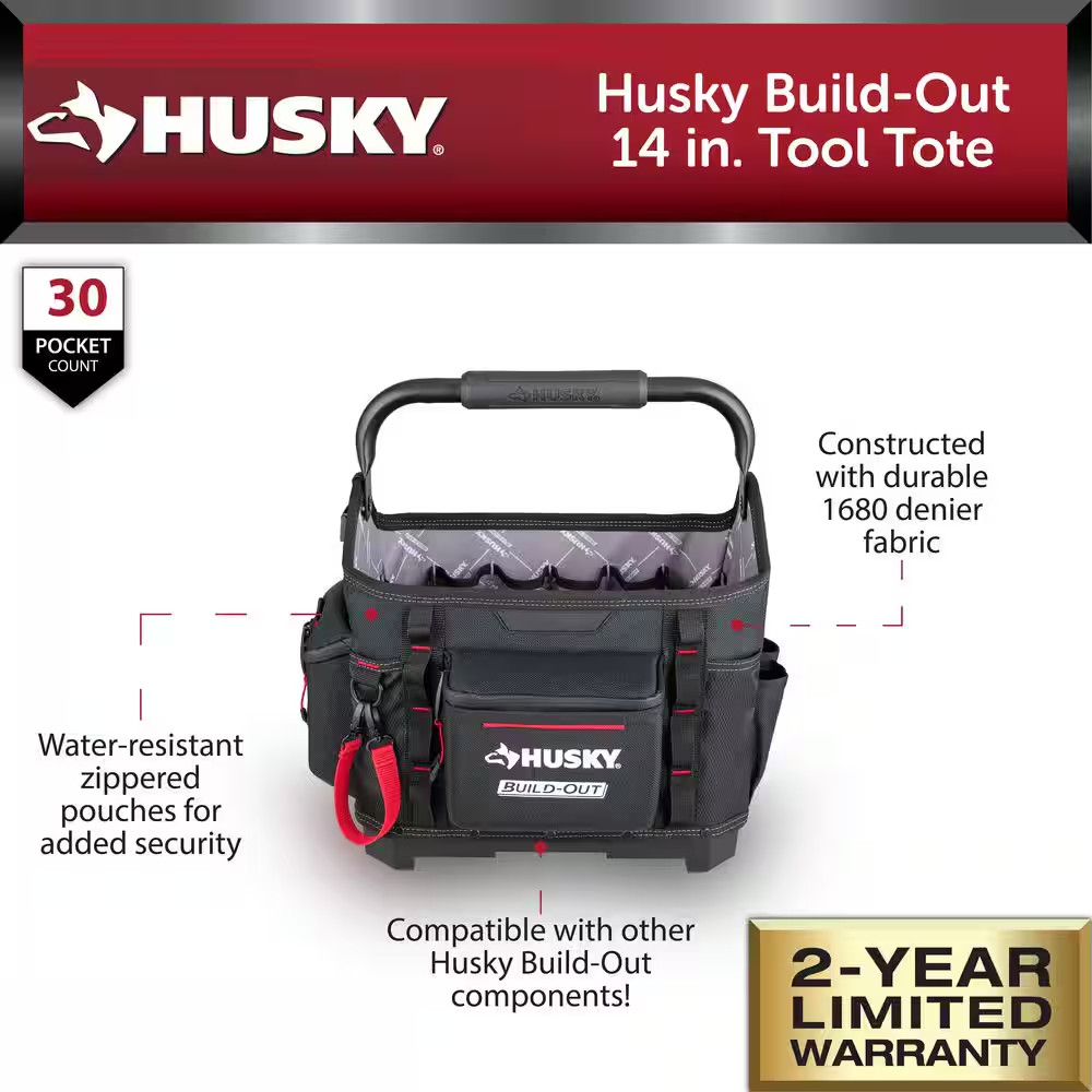 Husky Build-Out 14 In. Tool Tote