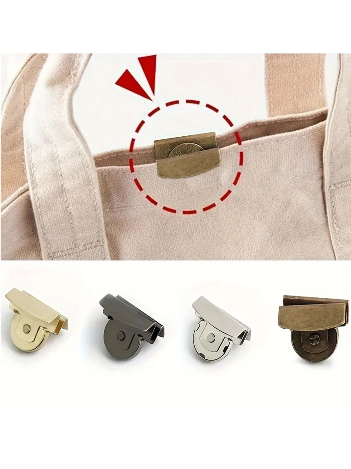 8 Pcs Magnetic Bag Snap Buckle Hidden Seamless Button Closure Accessories