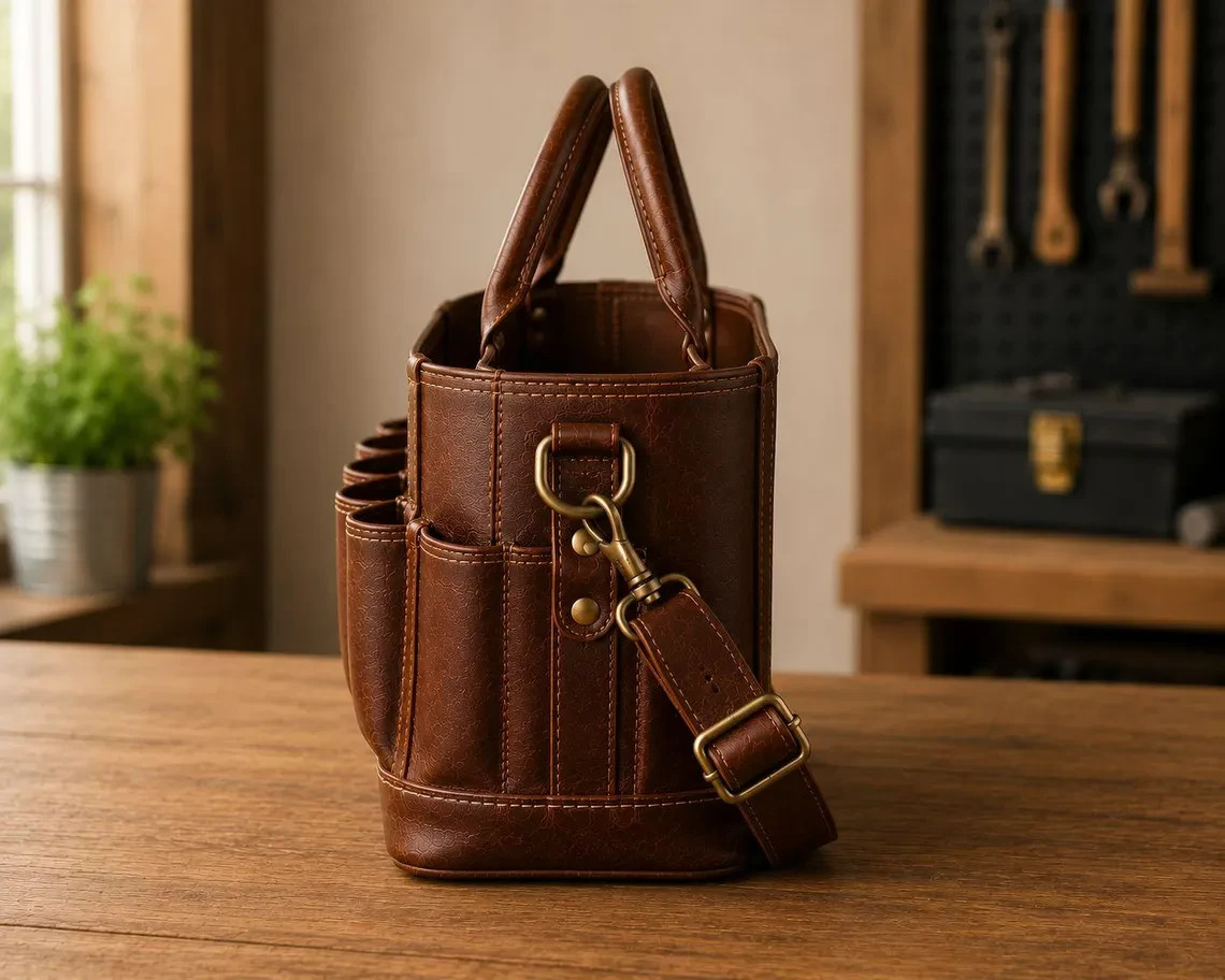 Leather Tool Belt Tote Bag Heavy Duty Electrician Carpenter Plumber Tool Organiz