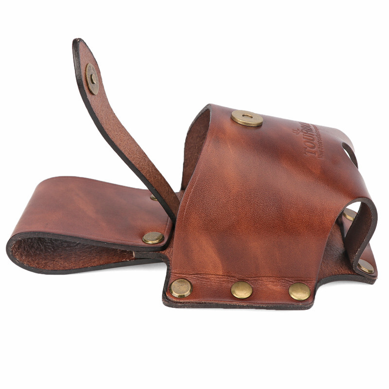 TOURBON Leather Tape Measuring Holder Case Tool Carrier Belt Holster Pouch