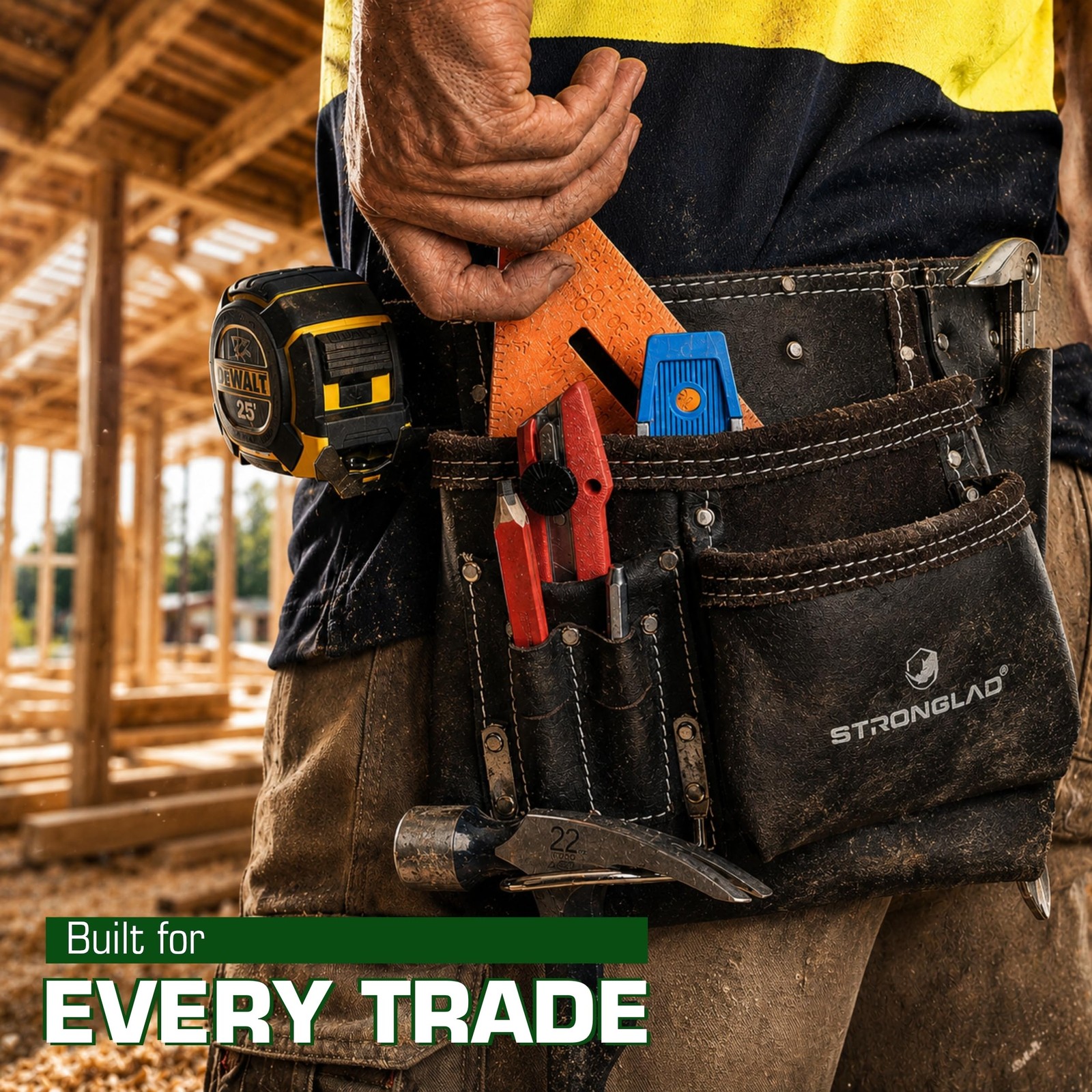 STRONGLAD Tool Belt – Carpenter Tool Belt – Electrician Tool Belt, Electrician T