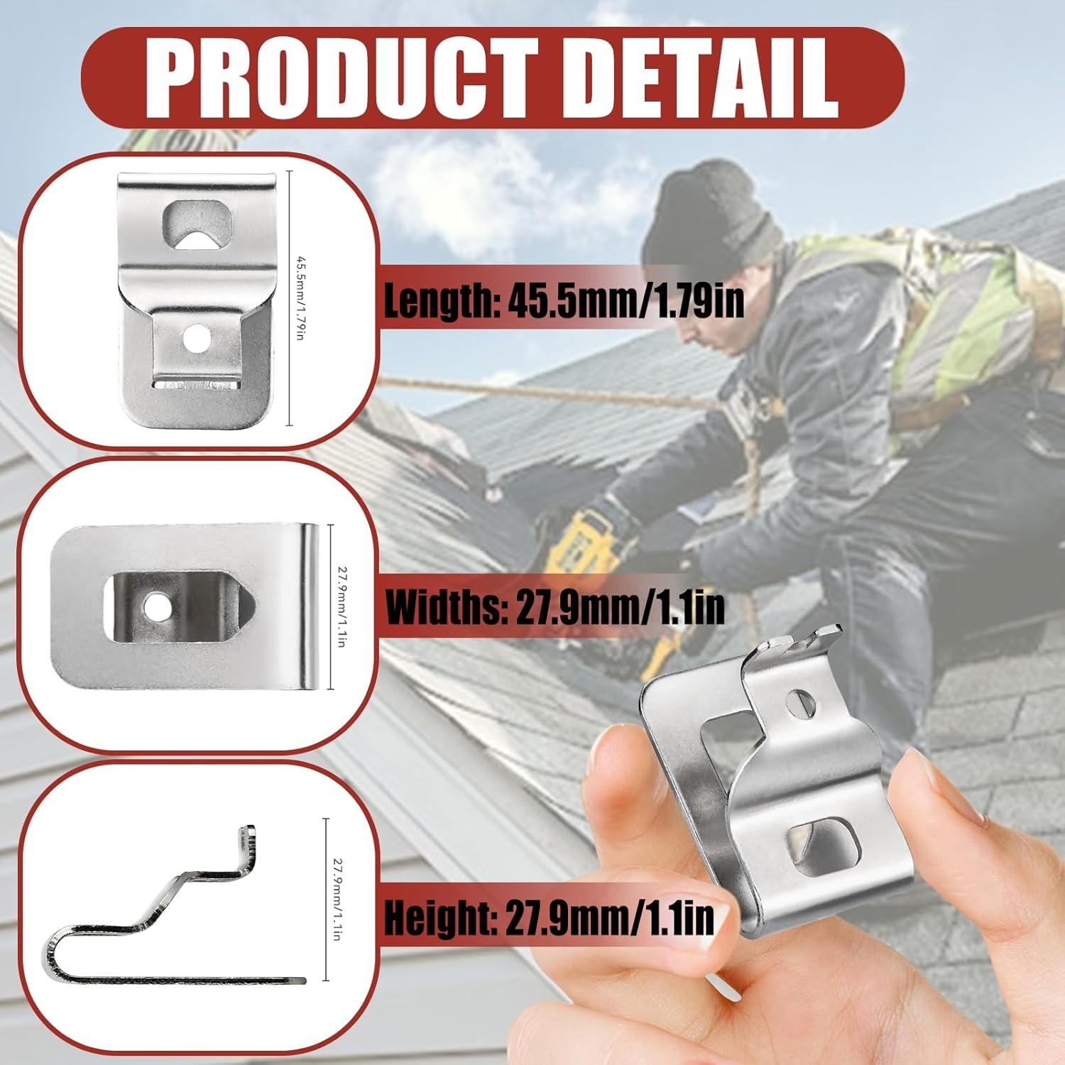 5-Pack Stainless Steel Belt Clips for Dewalt 20V MAX Tools – Easy Install