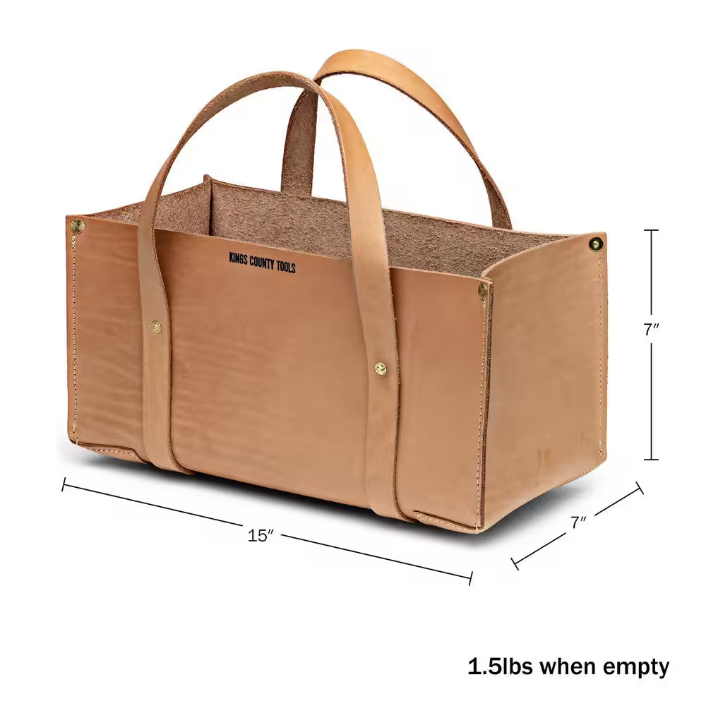 7 In. Buffalo Leather Tote Tool Bag