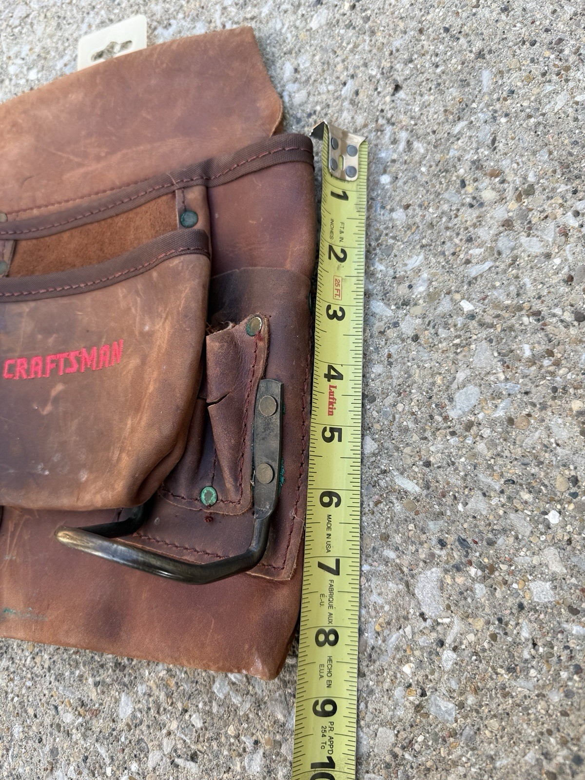 Craftsman 9-40520 Leather Tool Carpenter Pouch Brown Multiple Pockets No Belt