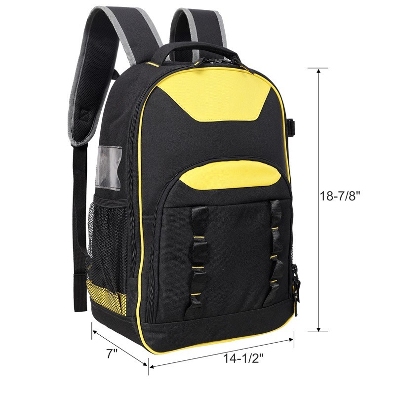 Heavy-Duty Tool Bag Oxford Cloth Multifunctional Tool Backpack for Electricians