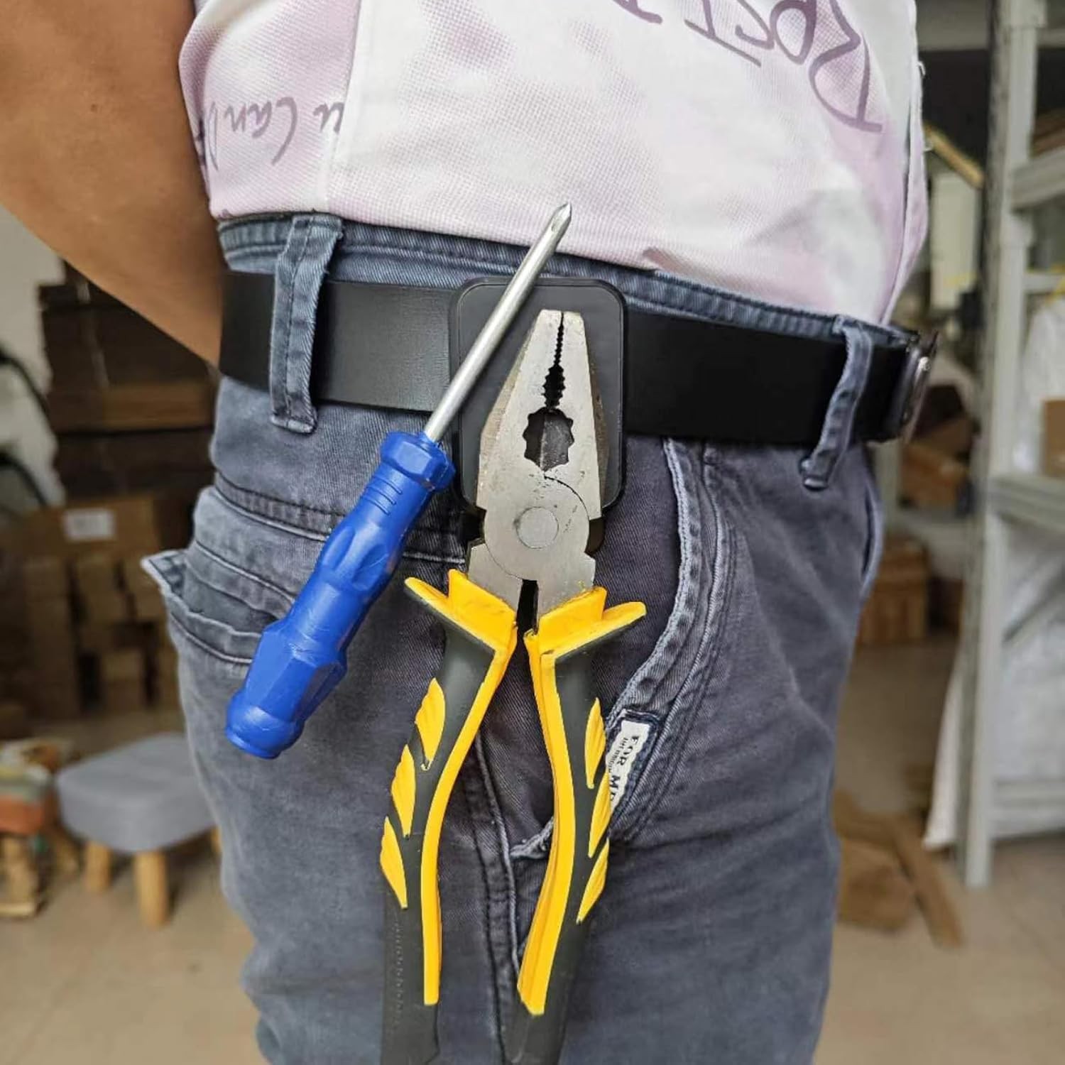 Magnetic Tool Holder Belt Clip Tape Measure Holder for Men Strong Heavy Duty