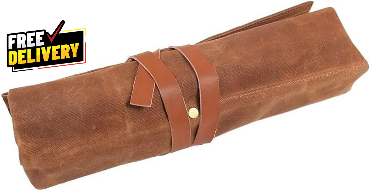 Chisel Roll Waxed Canvas Tools Wrench Roll up Pouch Chisel Carrying Case Wren…