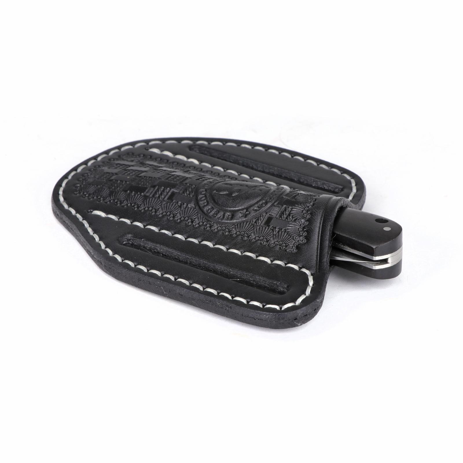 TOURBON Folding Pocket Knife Belt Holster Tool Carry Sheath Cover Gift Black US