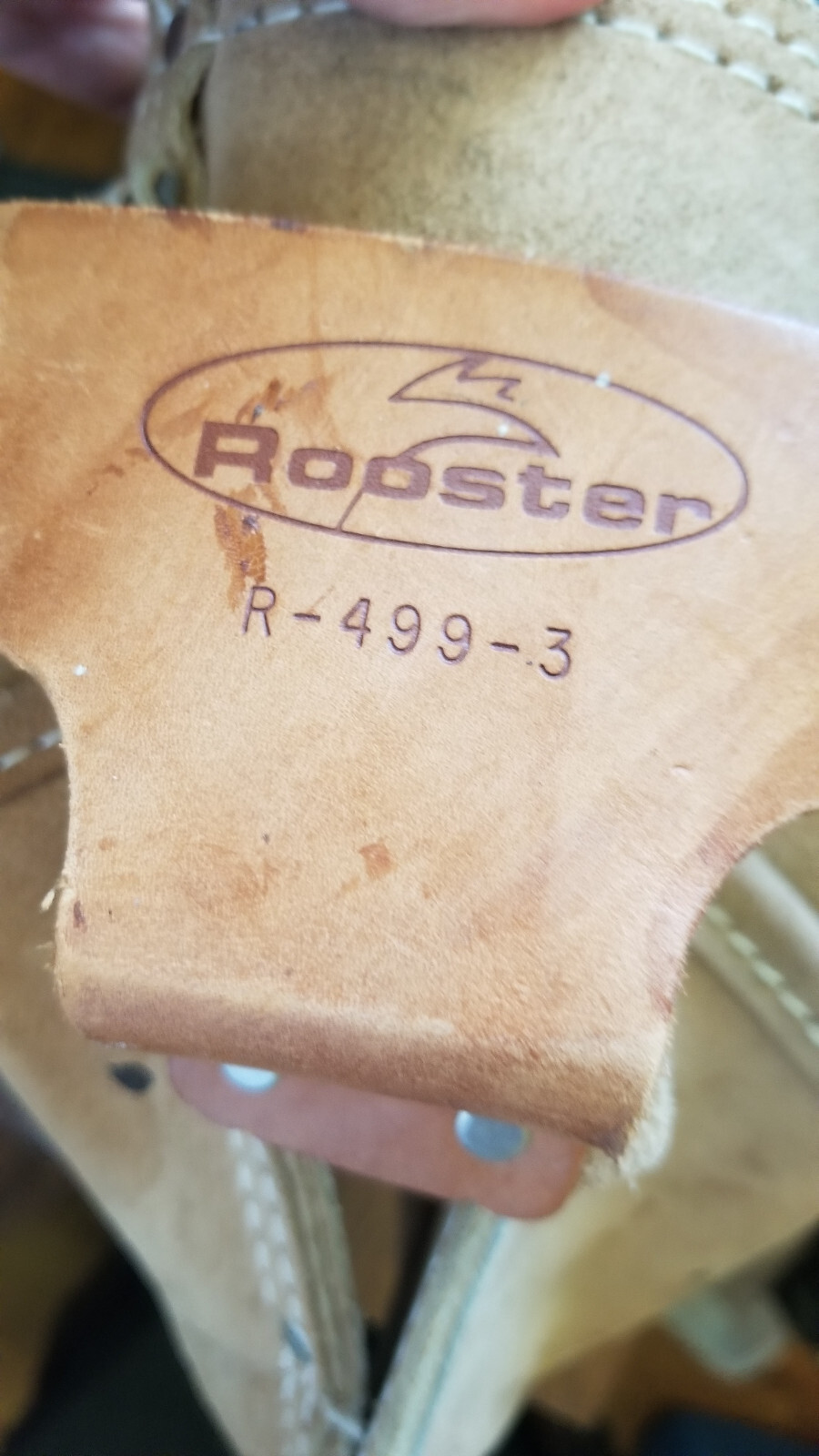 Leather Tool Belt / Rooster R 499-3 / 2 Pockets / Adjustable Strap
