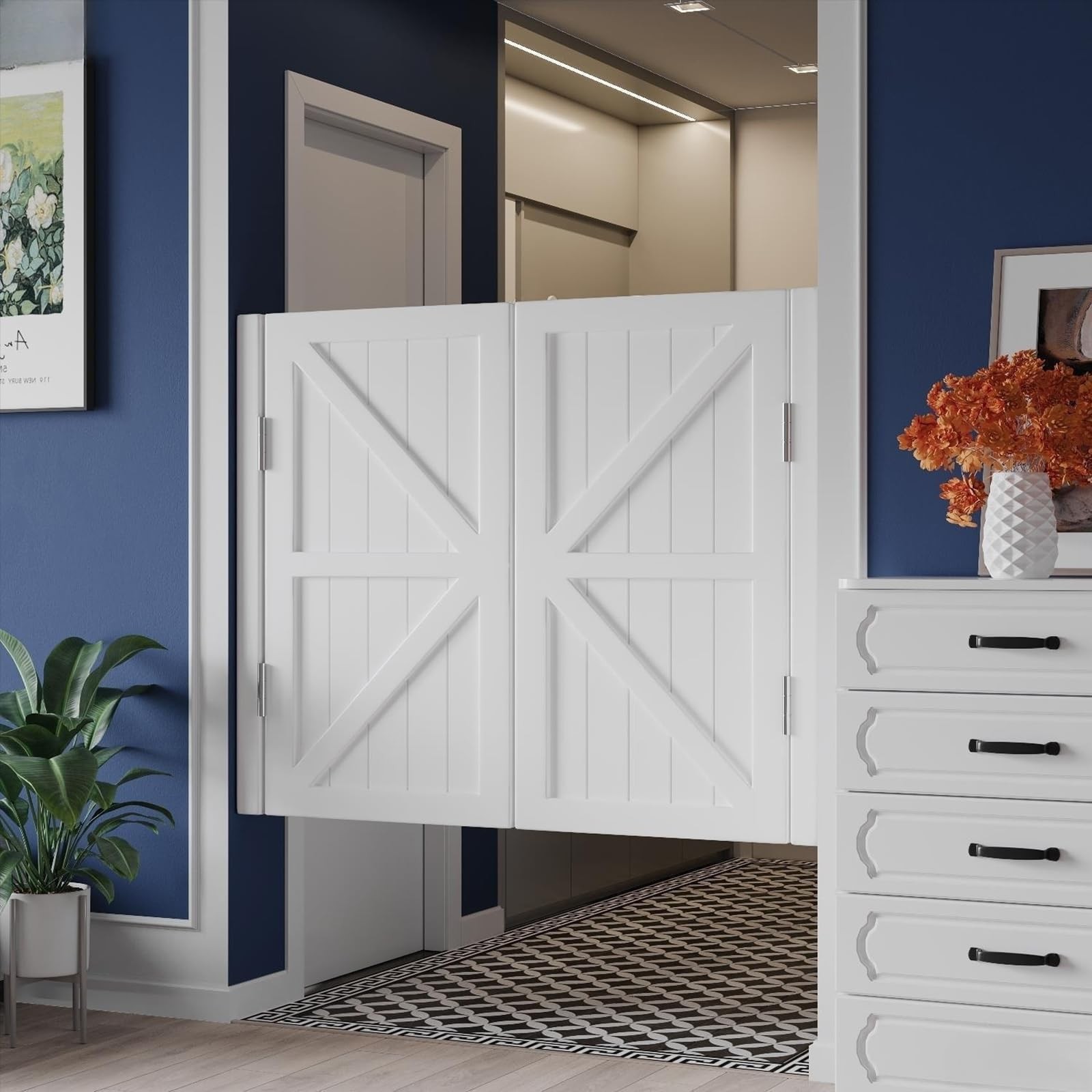 Swinging Doors Cafe Doors, Interior Solid Wood Swing Door, Saloon Cafe Doors,…
