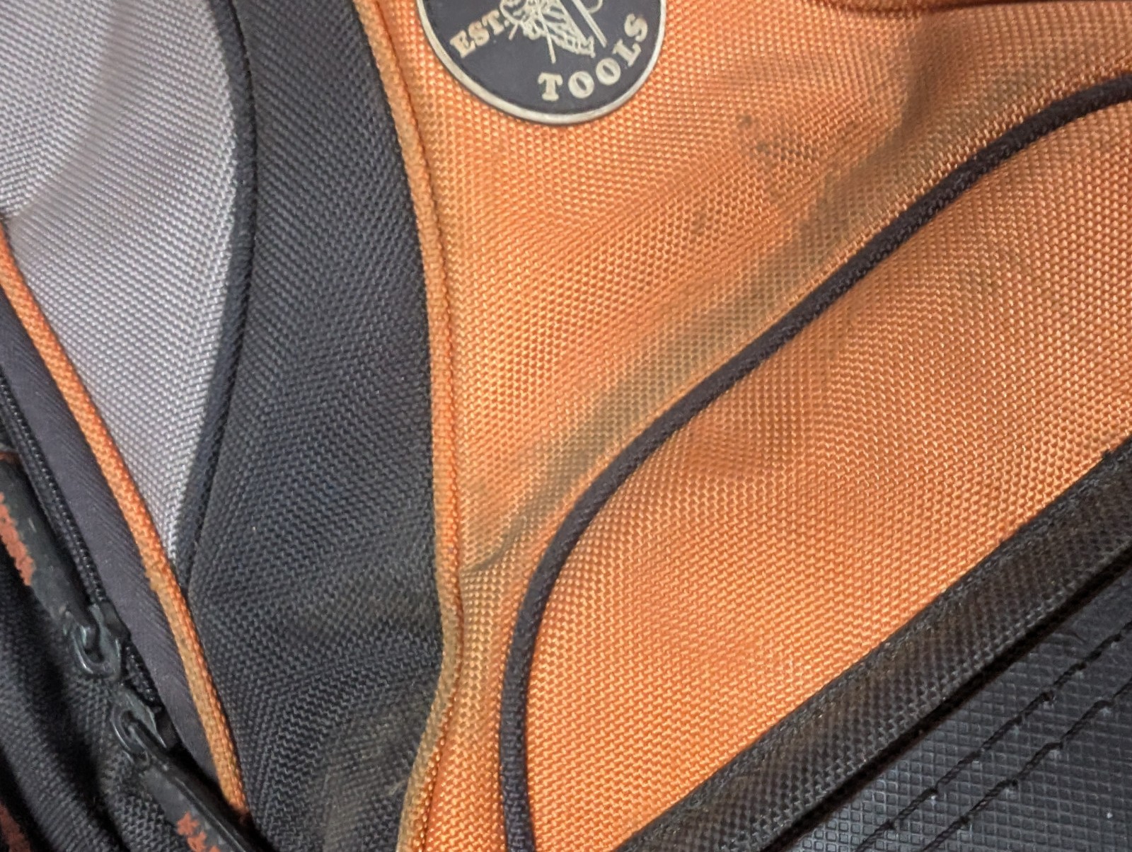 Klein Tools Tradesman Pro Orange/Black Electrician Tool Bag Backpack