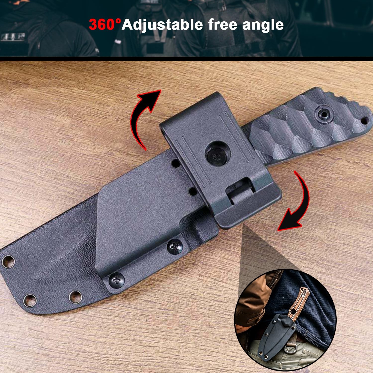 2Pack 2.1 Inch Knife Sheath Belt Clip Holster Tactical Belt Buckle Kydex Belt…