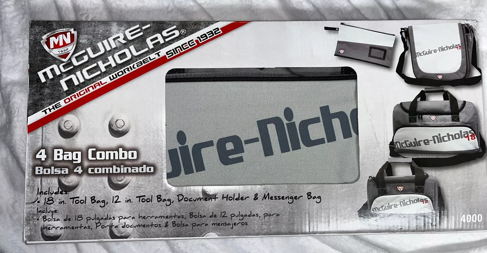 McGuire Nicholas set of 4 Bag Combo 18” & 12” Tool Bag travel, Power tools