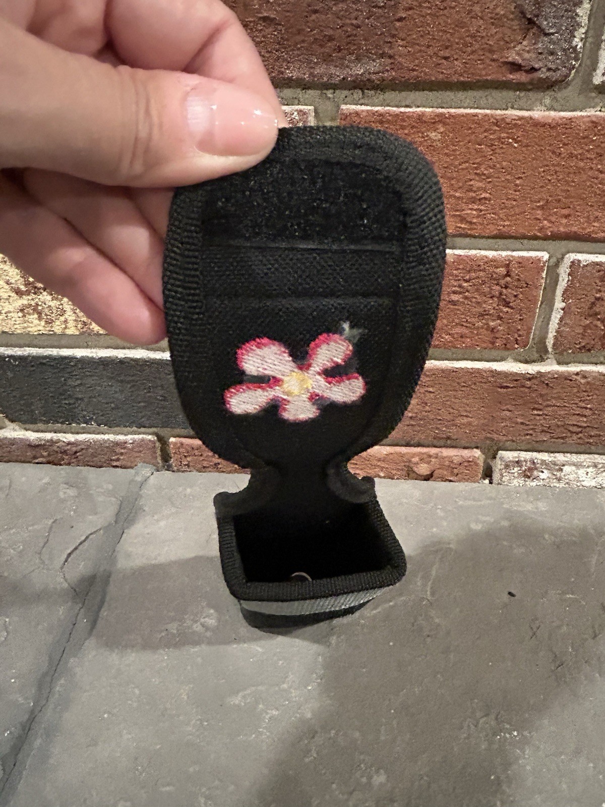 JobSmart brand black tool pouch with a pink flower Utility Knife Holder – E