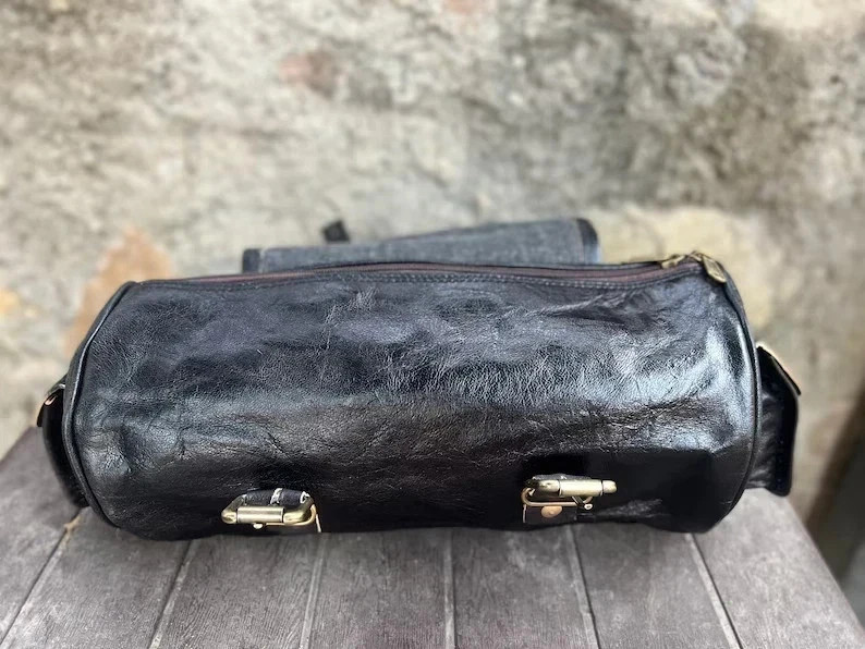 Vintage Goat Leather Bike Tool Bag Strap Genuine New