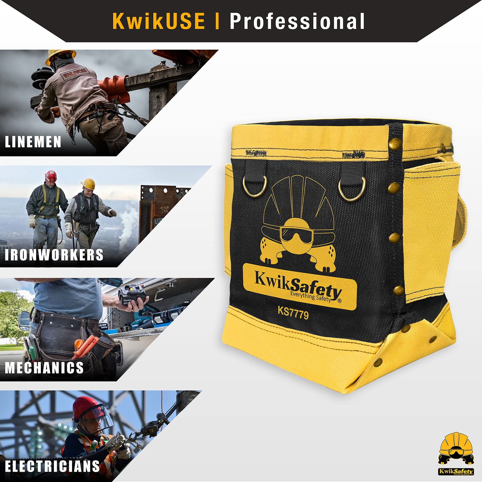 – Nc – Bag Heavy-Duty Reinforced Stitching Multi-Use Ironworker