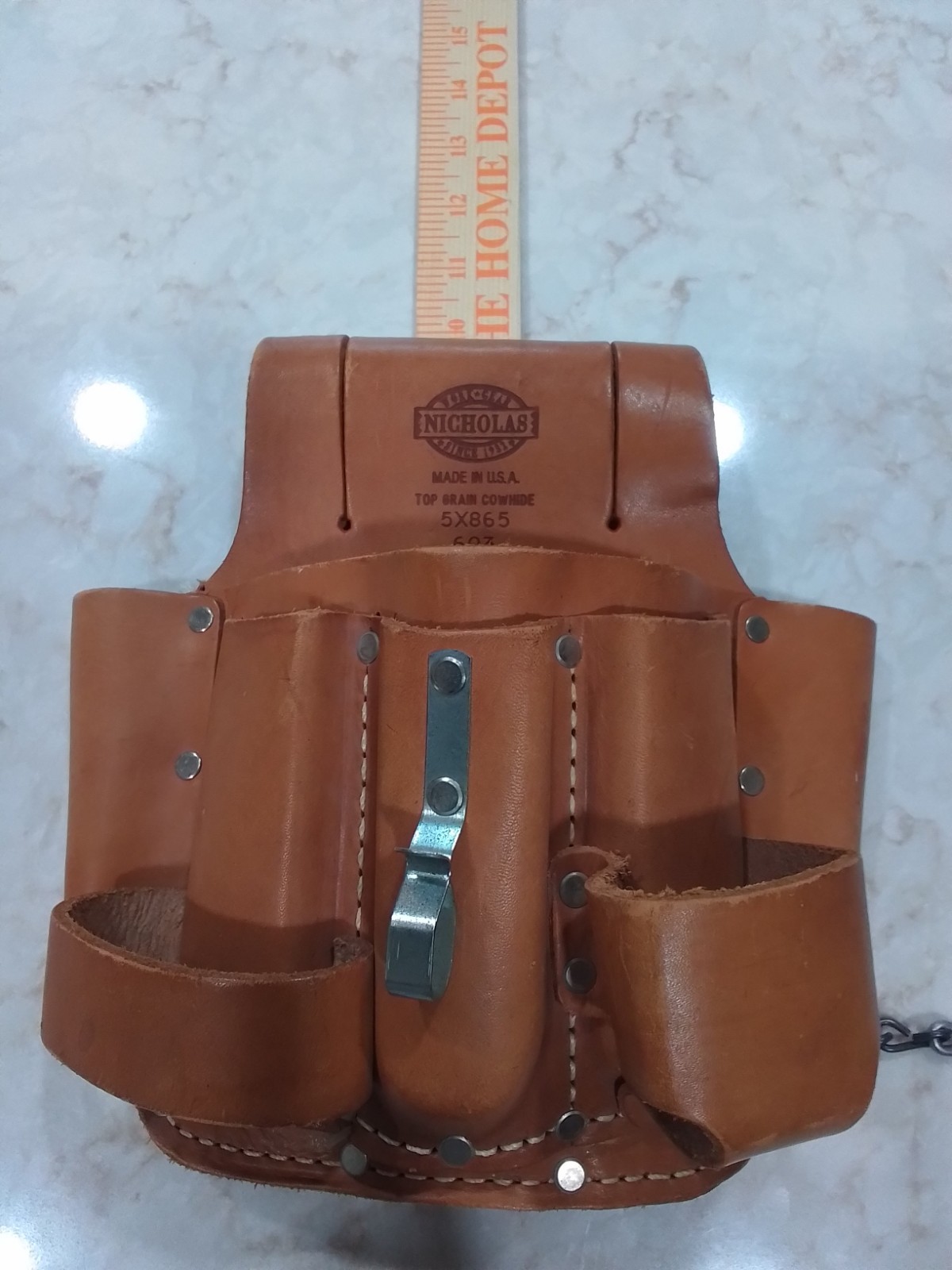 Nicholas Work Gear Top Grain Cowhide Tool Pouch 5×865 603 Made in USA