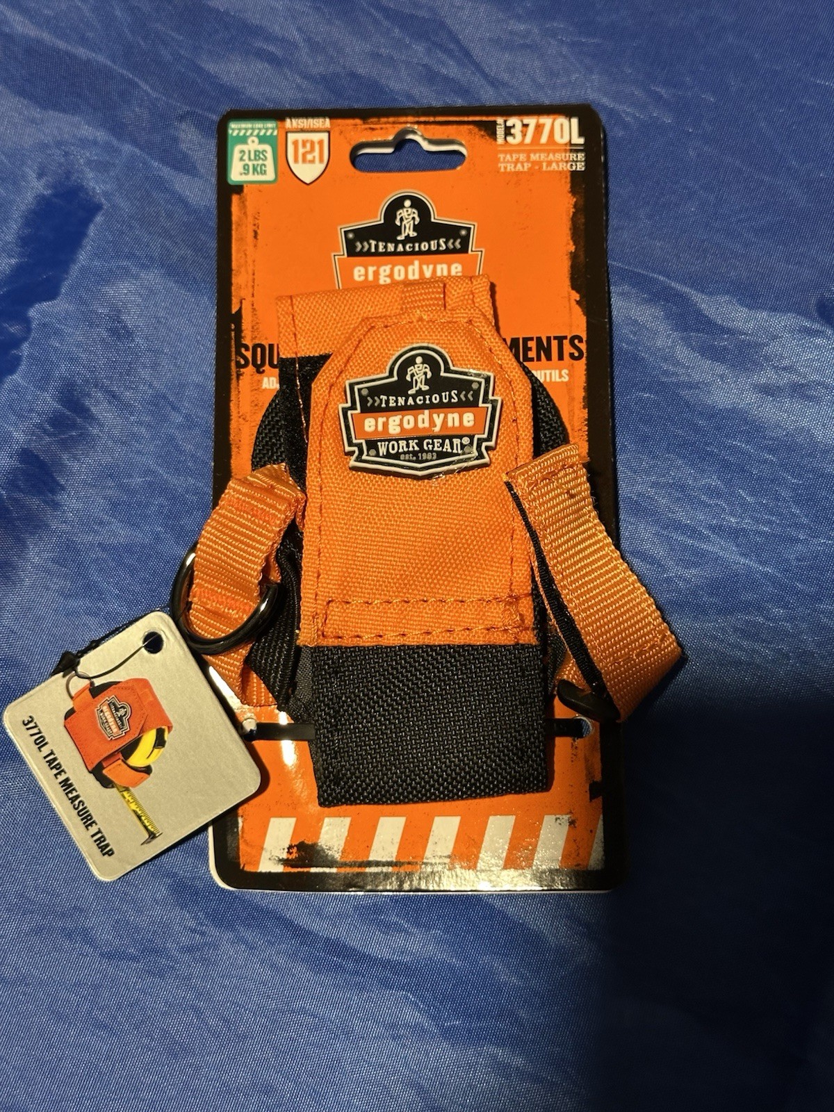 6pc Ergodyne Squids 3770L Adjustable Tape Measure Holder Large Orange/Black