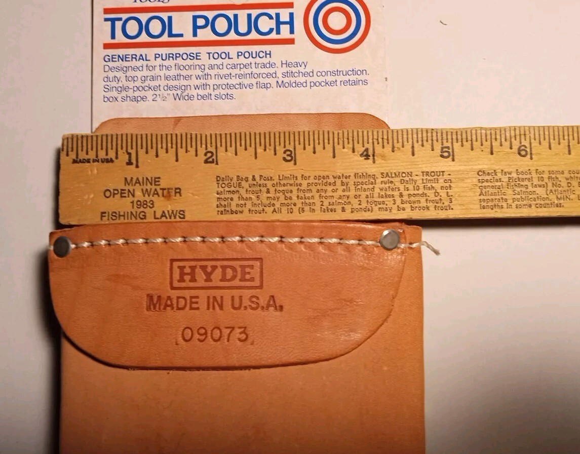 HYDE 09073 LEATHER TOOL POUCH GENERAL PURPOSE UTILITY- NOS