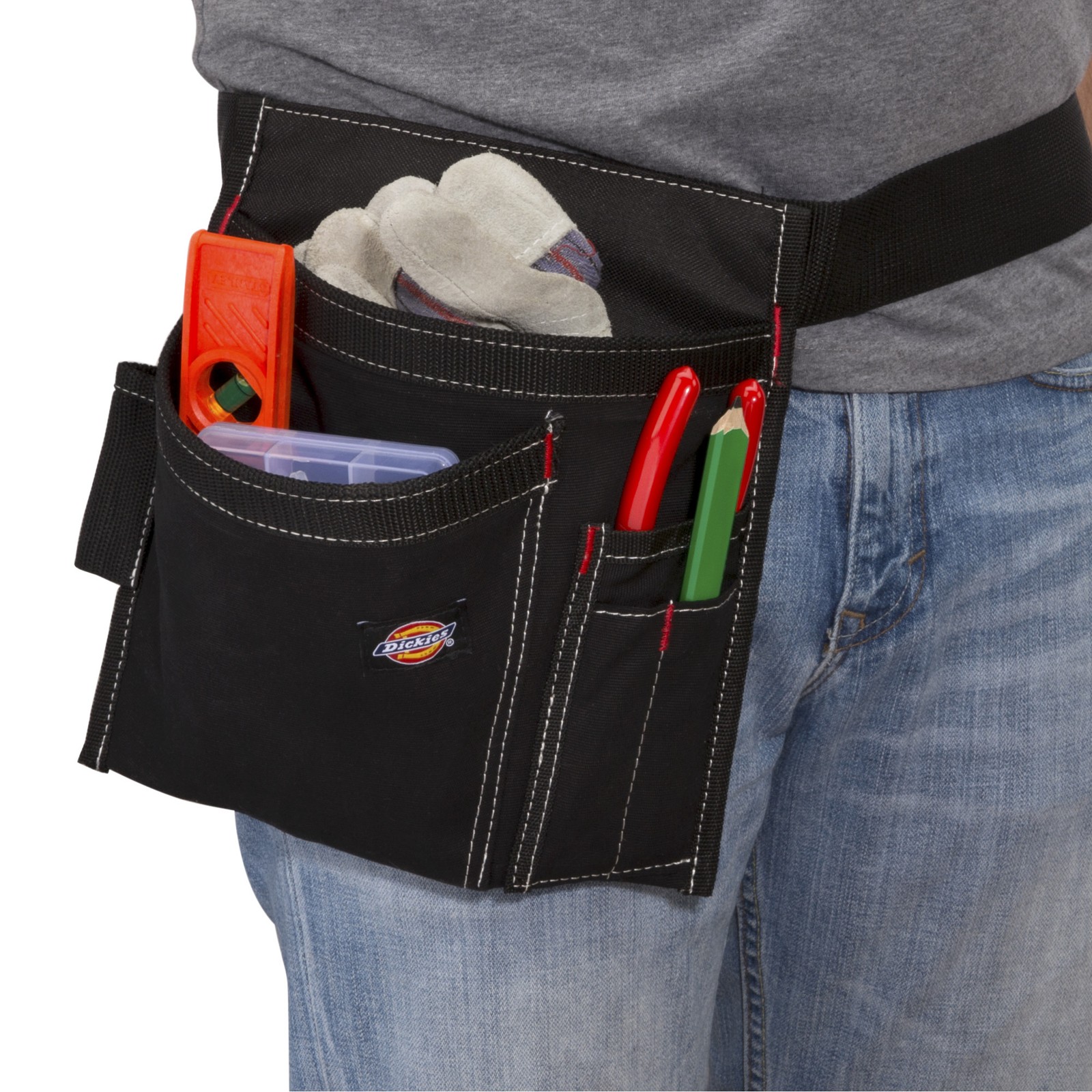 Work Tool Apron Belt Pouch Single Side 5 Pocket Dickies 57080