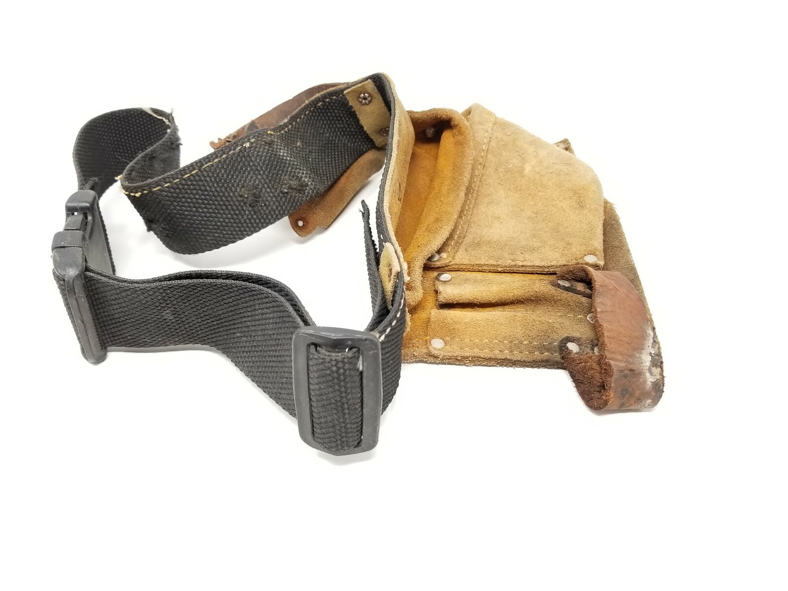 Vintage Custom Leather Craft No. 370X3 Work Gear Tool Pouch Belt Made In USA