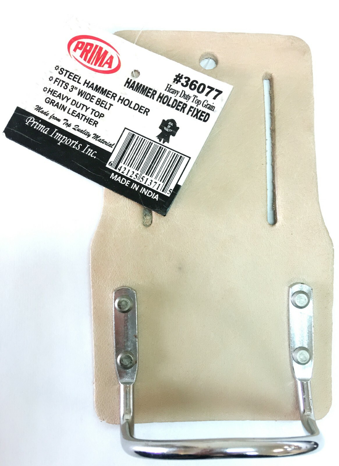 Fixed / Swivel Top Grain Leather Hammer Holder With Steel Loop
