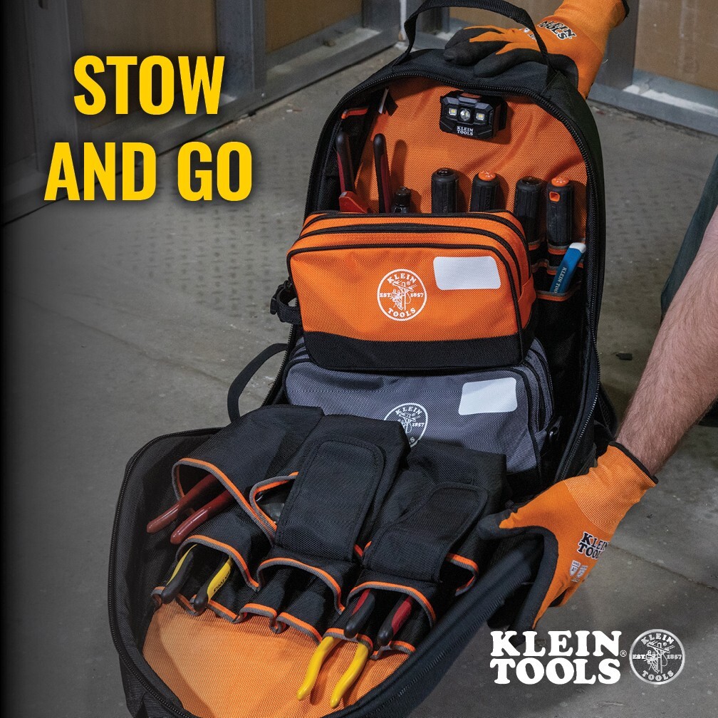 Klein Tools 55579 Double Zipper Tool Bag, 2-Pack