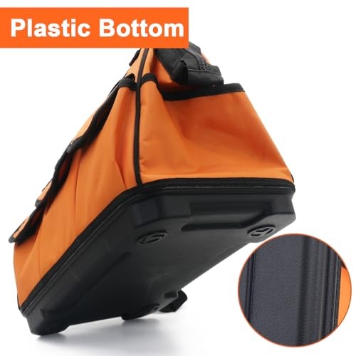 Tool Bag 16 Inch Molded Plastic Base Heavy Duty Waterproof Orange YT-STBAG-1601