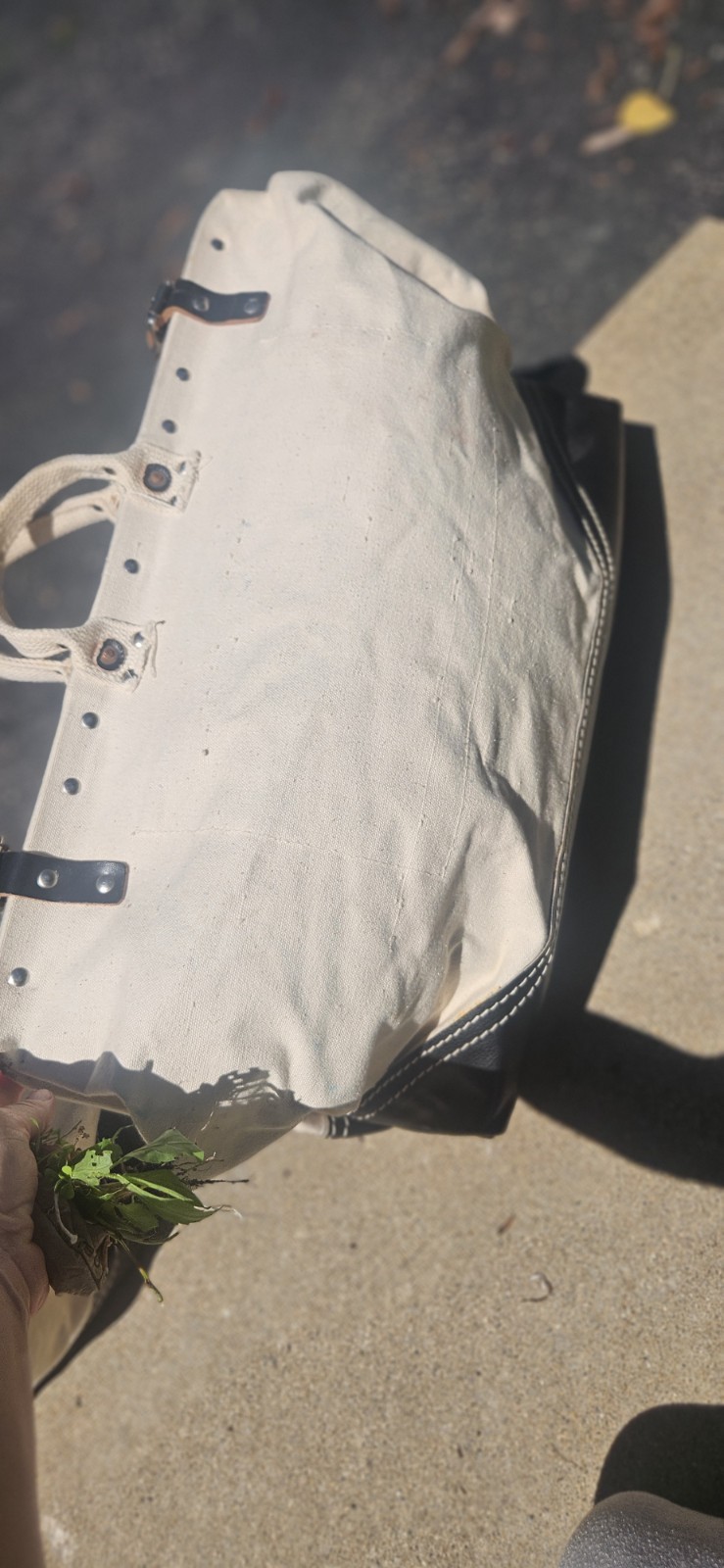 Vtg, Set/2 Huge Canvas LINEMAN UTILITY RIVETED TOOL BAGS, A TRUE FIND,Boat Totes