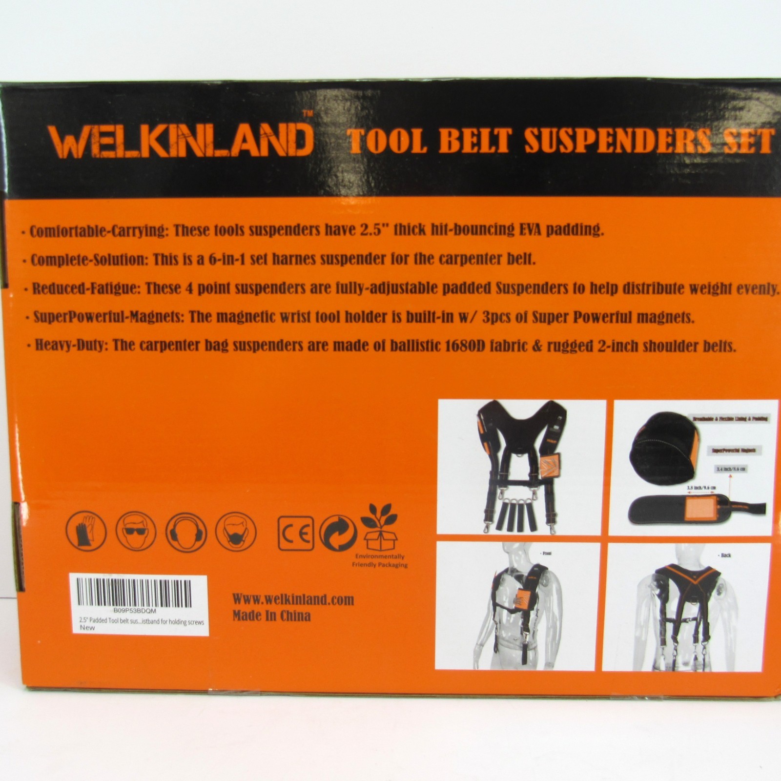 Welkinland Tool Belt Suspenders 6 in 1 Set Harness For The Carpenter Belt New
