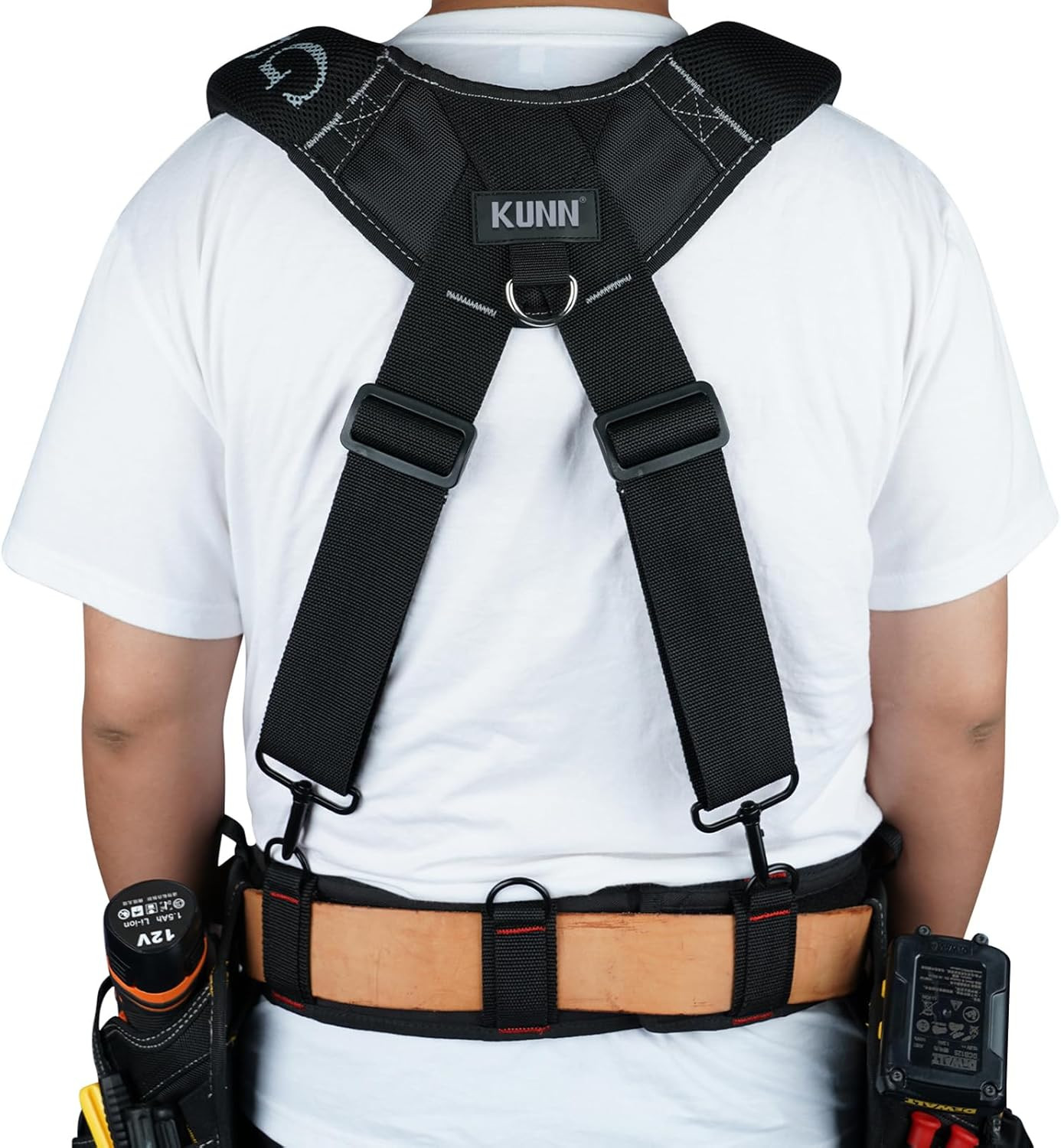 Gel-Padded Tool Belt Suspenders with Phone Holder for Ultimate Comfort
