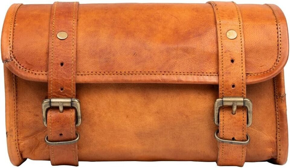 Handmade Genuine Leather Handle Saddle Bag Utility Tool kit Best Christmas Gift