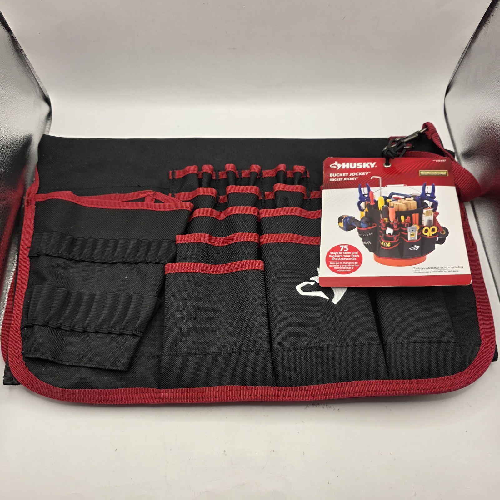New Husky Bucket Jockey 75 Ways To Store Tools 600 Denier SpunTuff