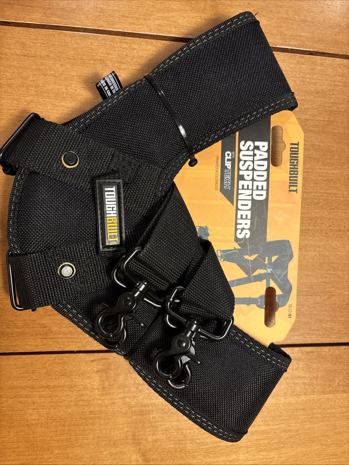 TOUGHBUILT GelFit ClipTech Suspenders TB-CT-51 Adjustable Chest Strap