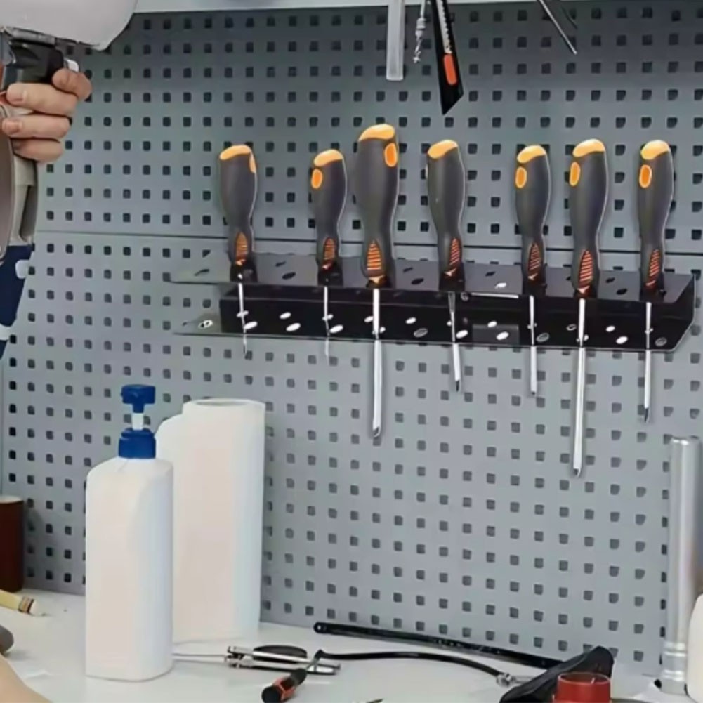 Wall Mount Screwdriver and Pliers Organizer Tool Rack Steel Storage for Garage