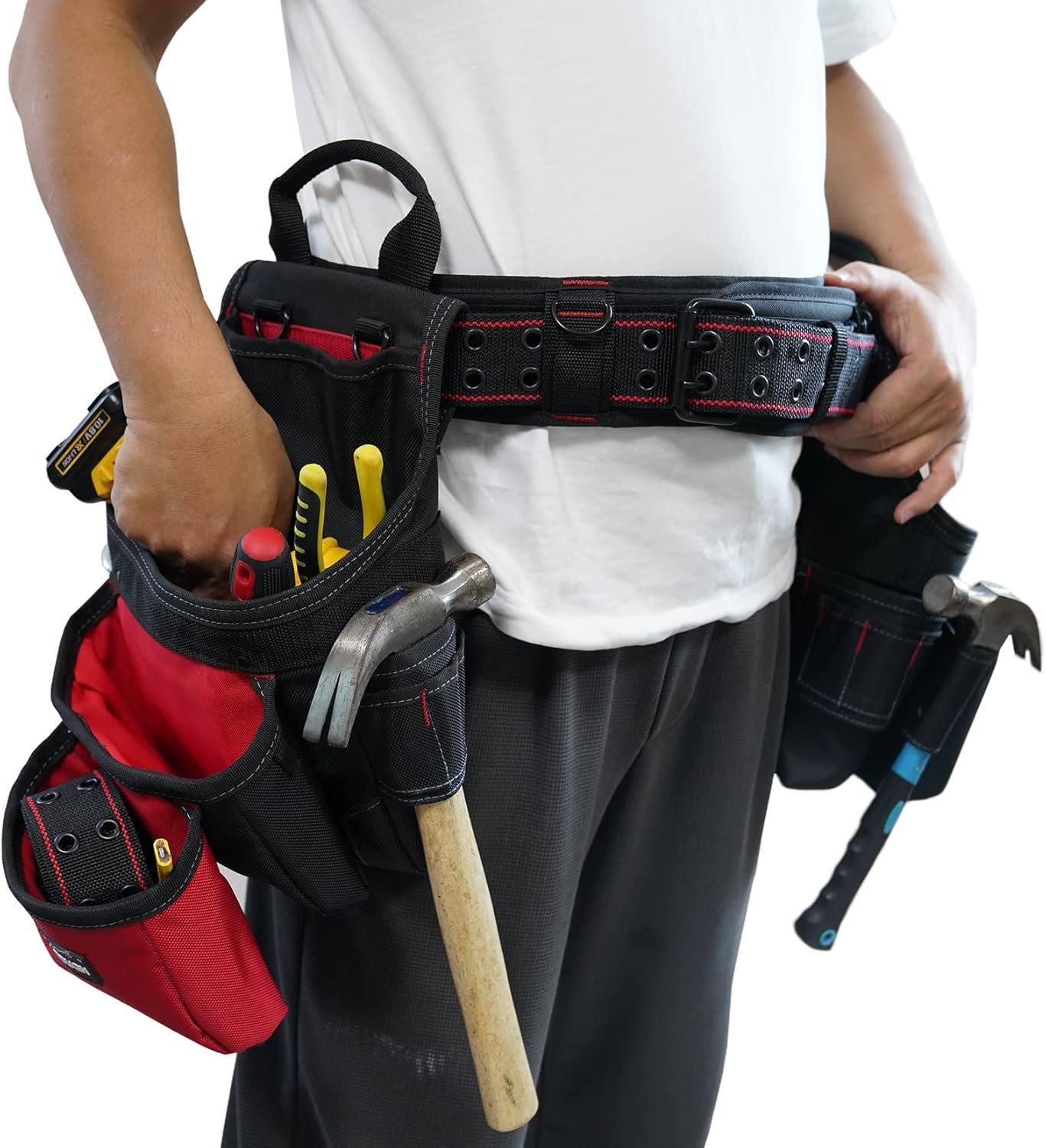 Pro Framer’S Combo System Apron Tool Pouch Tool Belt with Suspenders Builder Hea