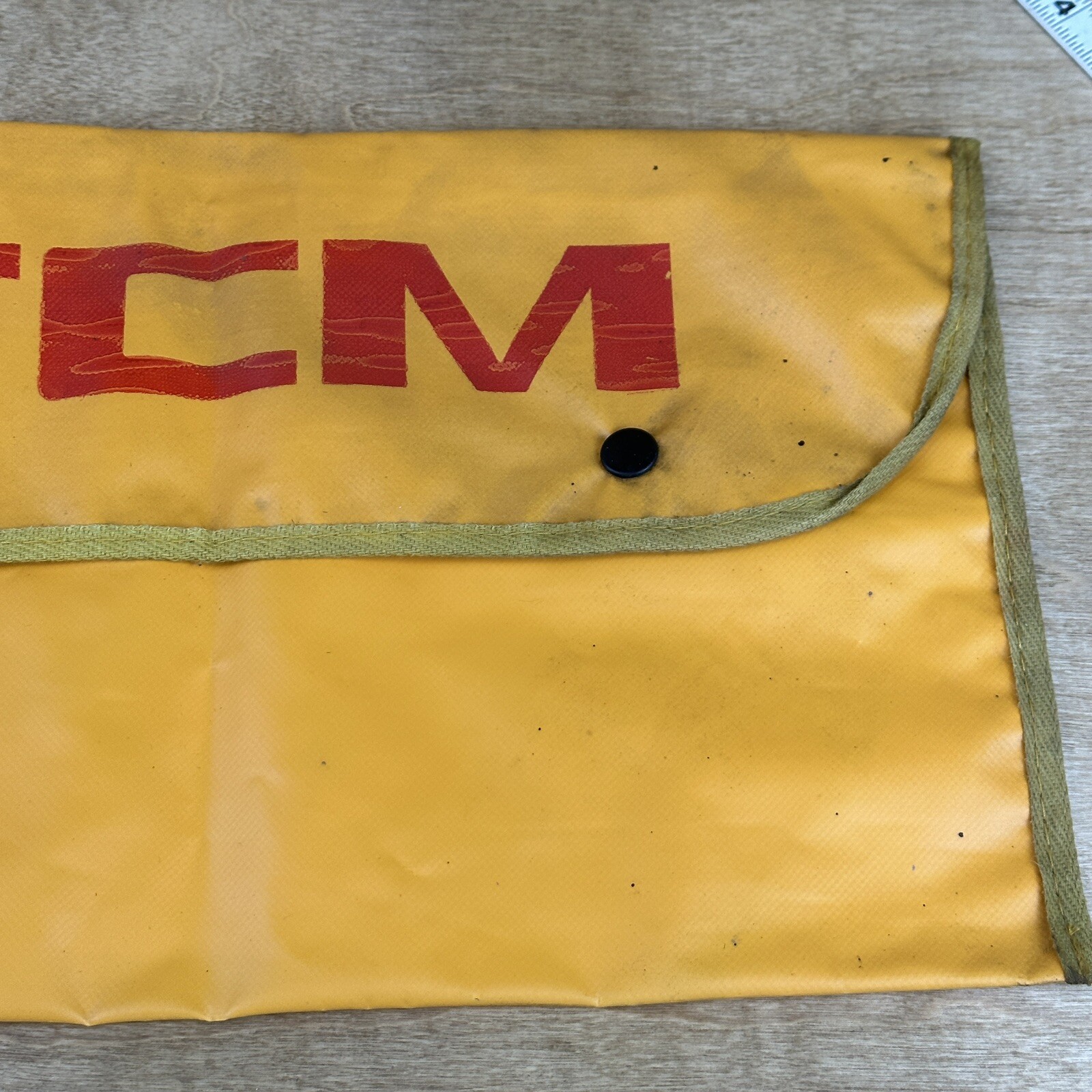 2 TCM Forklift Swag Tool Bag Pouches Snap Closure Red Logo Vintage 16” X 10” 🛻