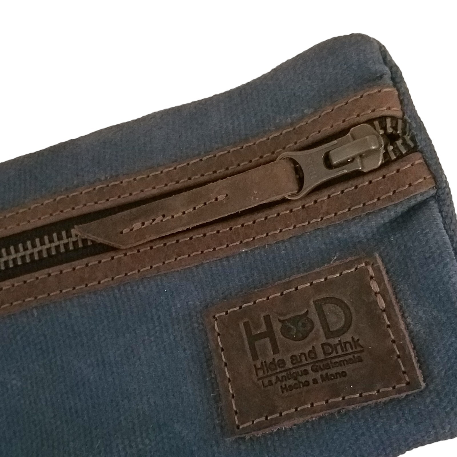Hide & Drink Multi-Tool Pocket Pouch with Zipper Compartment Waxed Canvas Blue