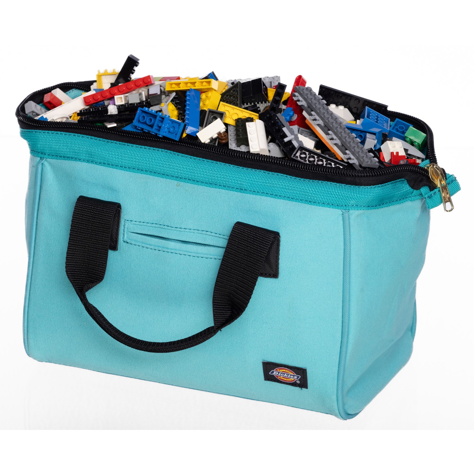 Womens Tool Accessory Tote Bag 12 inch with Zipper Closure Teal Dickies 57149