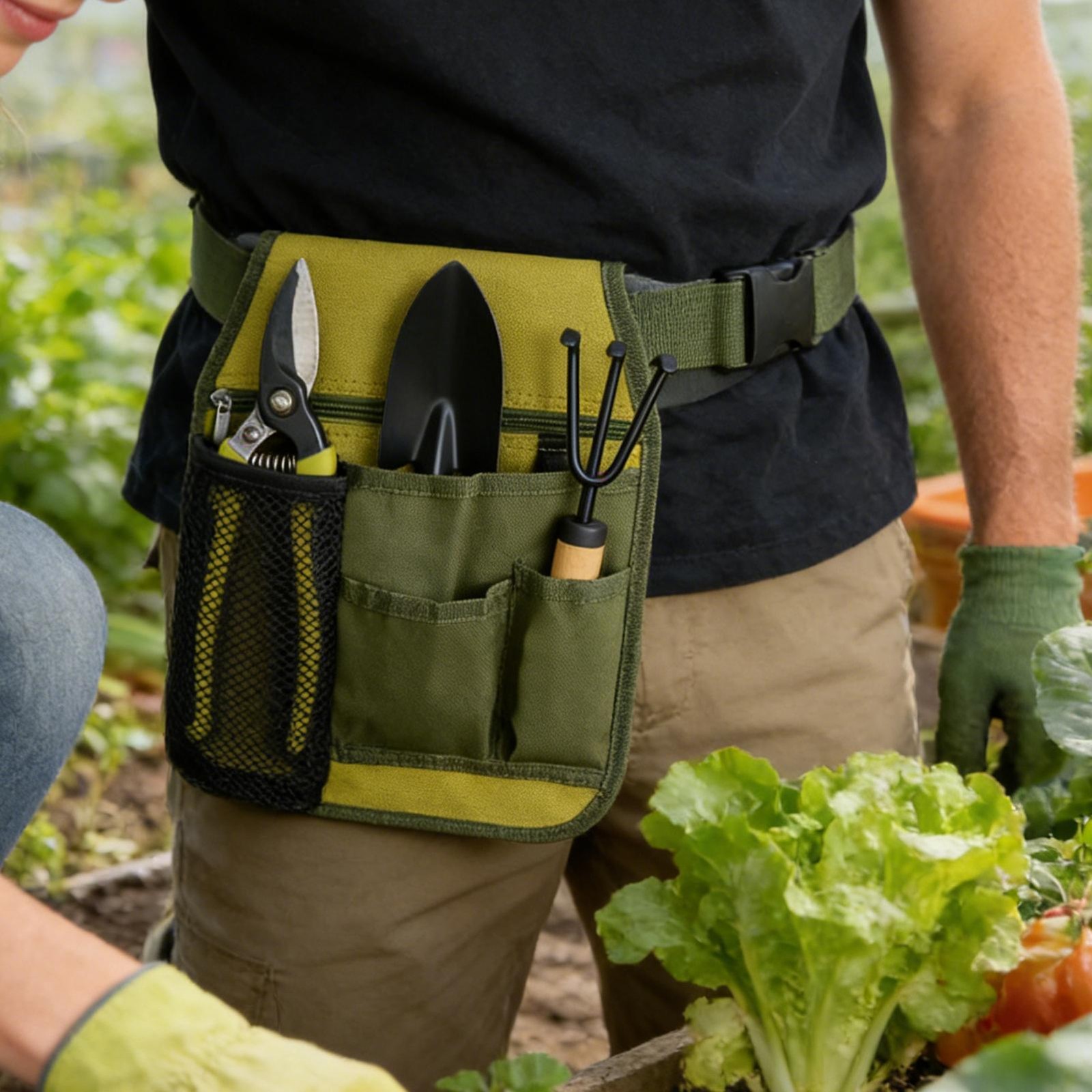 Tool Belt Garden Pouch Pocket Leather Builders Adjustable Hammer