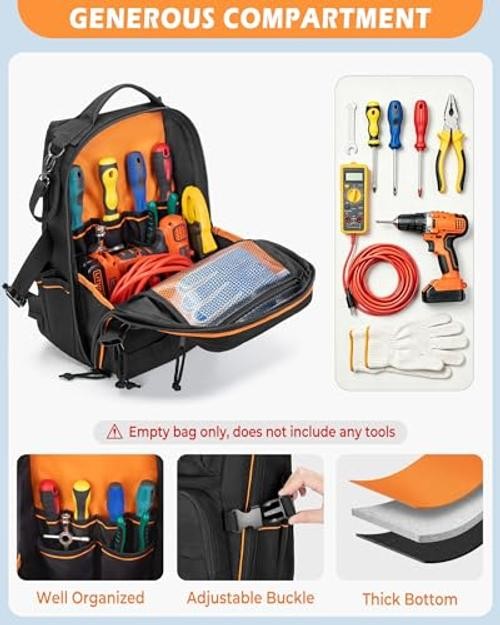 Tactical HVAC Tool Bag, Electrician Chest Tool Pouch with Compartments, Small